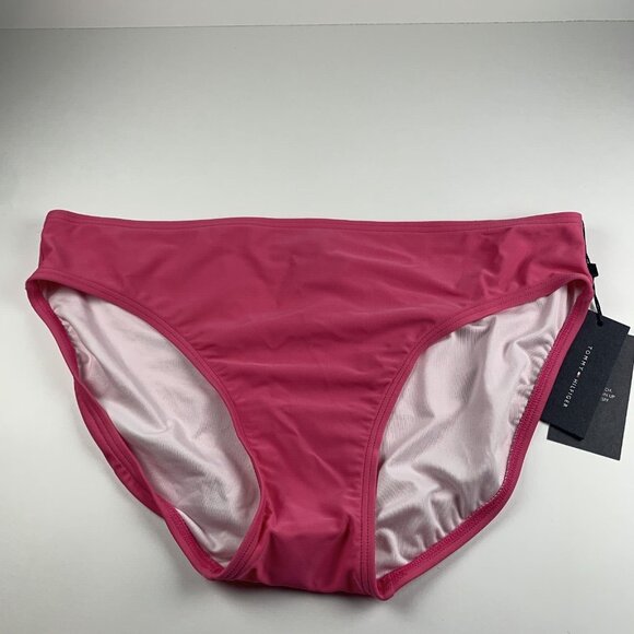 Tommy Hilfiger Monotype Brazilian Bikini Bottoms Women's XL Pink Classic Hipster - Picture 1 of 9